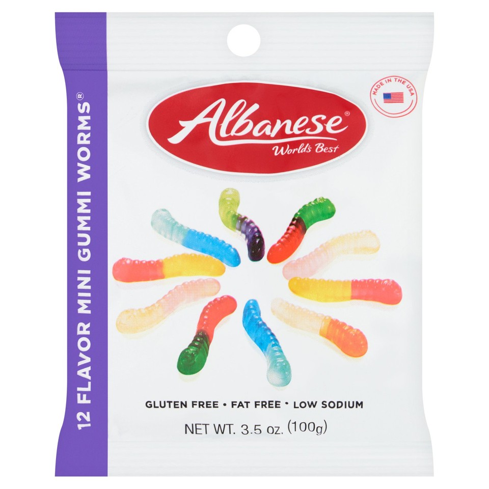 Albanese 12 Flavour Gummy Worms 100g Morrisons Online Groceries & Offers