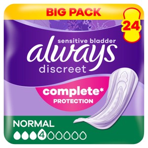 Always Discreet Incontinence Pads Normal x24