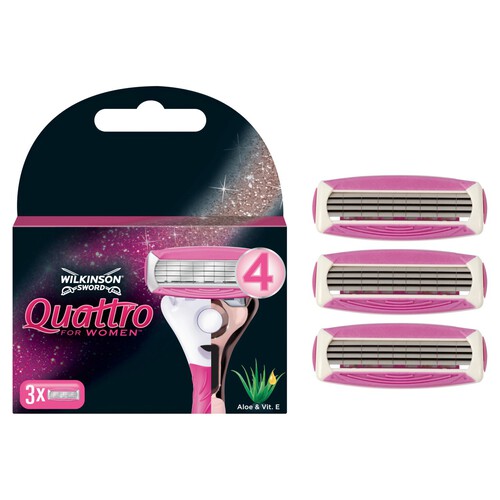 Wilkinson Sword Quattro for Women Razor Blades x3