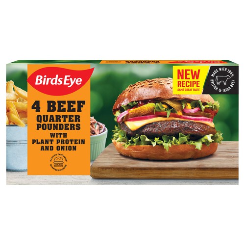 Birds Eye 4 Quarter Pounder Beef Burgers 