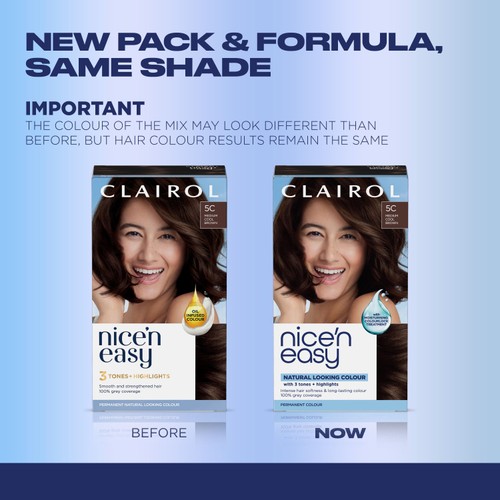 Clairol Nice n Easy Creme Permanent Hair Dye - 5c Medium Cool Brown