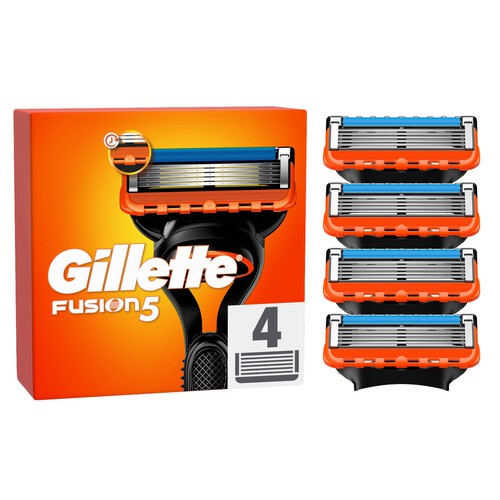 Gillette Fusion 5 Razors For Men 4 Refill Razor Blades