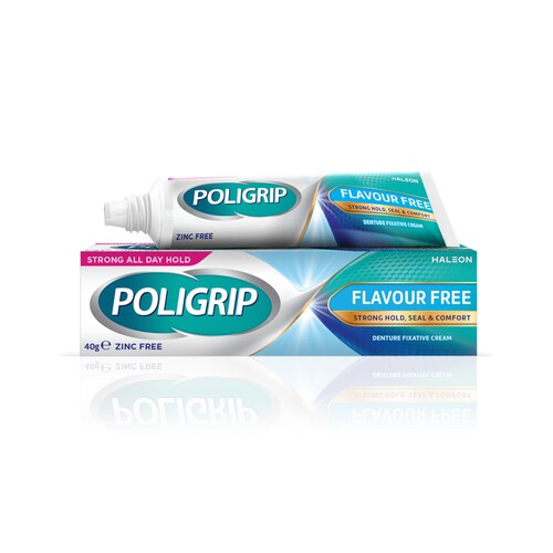 Poligrip Denture Fixative Cream Flavour Free 