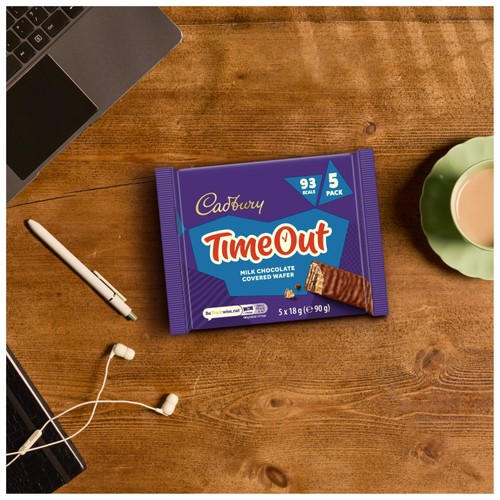 Cadbury Timeout Chocolate Wafer Bars   5 x 18g