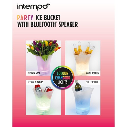 Intempo Party Ice Bucket With Bluetooth Speaker