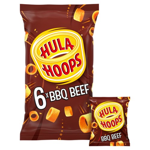 Hula Hoops BBQ Beef Multipack Crisps 6 Pack