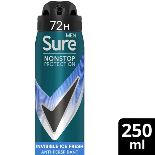 Sure For Men Invisible Ice Anti Perspirant Nonstop Deodorant 250ml