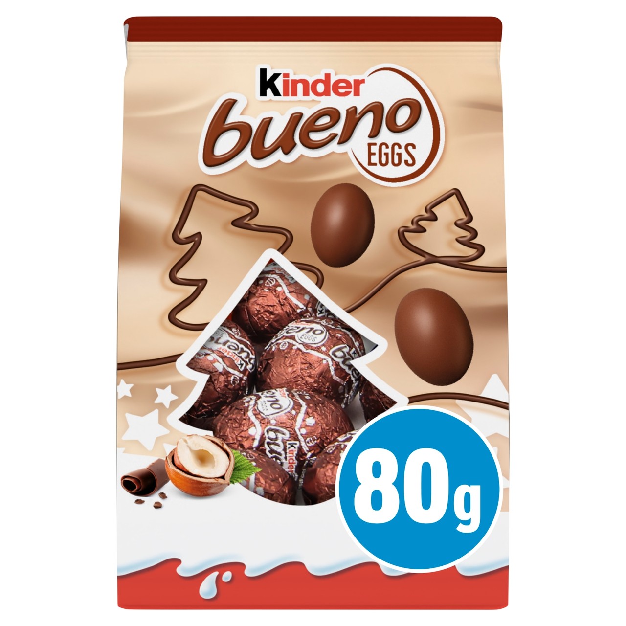 Kinder Bueno Milk Chocolate & Hazelnut Mini Eggs 80g