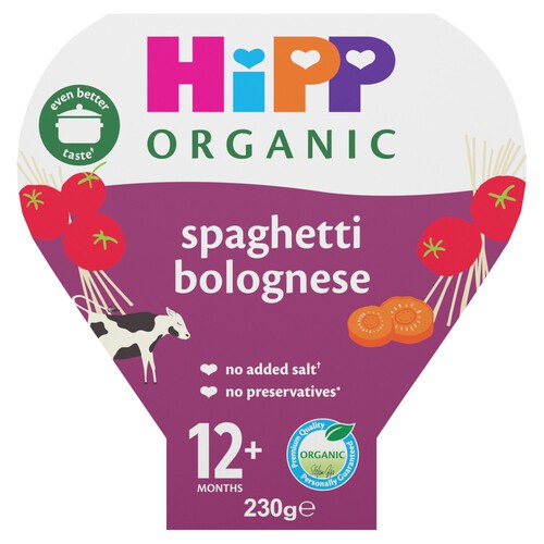 HiPP Organic Spaghetti Bolognese Toddler Tray Meal 1-3 Years