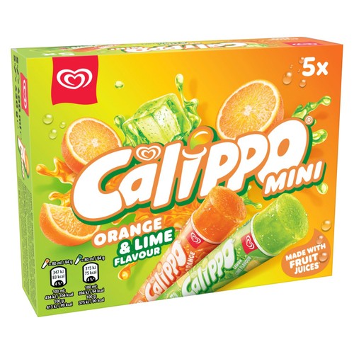 Calippo Mini Orange & Lime Ice Lollies  5 x 80ml