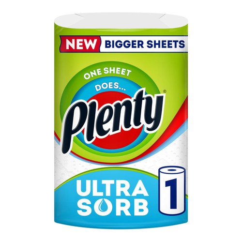 Plenty White Kitchen Towel 1 Roll