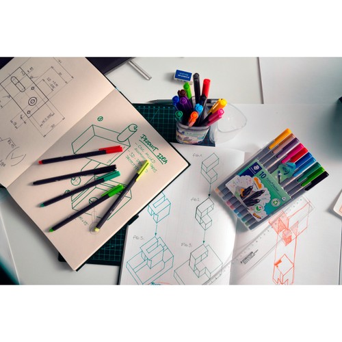 Staedtler 10PK Triplus Fineliner