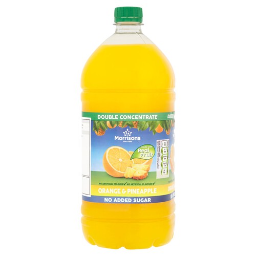 Morrisons No Added Sugar Orange & Pineapple Double Concentrate Squash