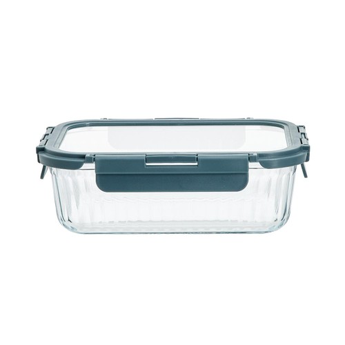 Kitchen&Co Ribbed Glass Lunch Box 1.4L