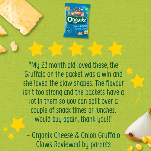 Organix Cheese & Onion Gruffalo Claws 12+ Months