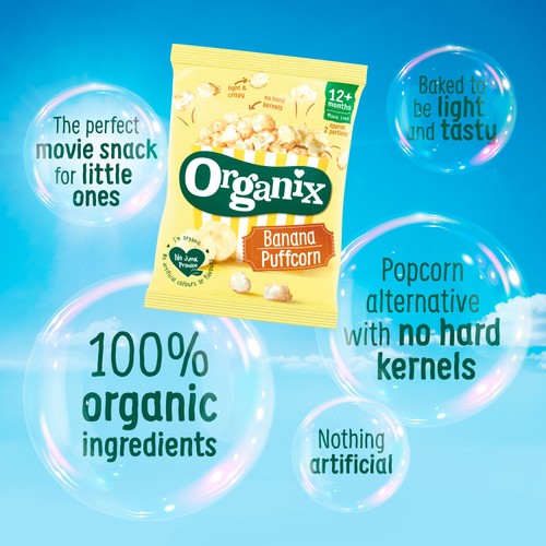 Organix Strawberry & Apple Puffcorn 10g