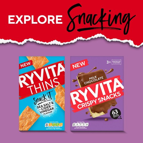Ryvita Crispbread Fruit Crunch Currant Seed & Oat Crackers 
