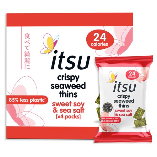 Itsu Sweet Soy & Sea Salt Crispy Seaweed Thins Multipack