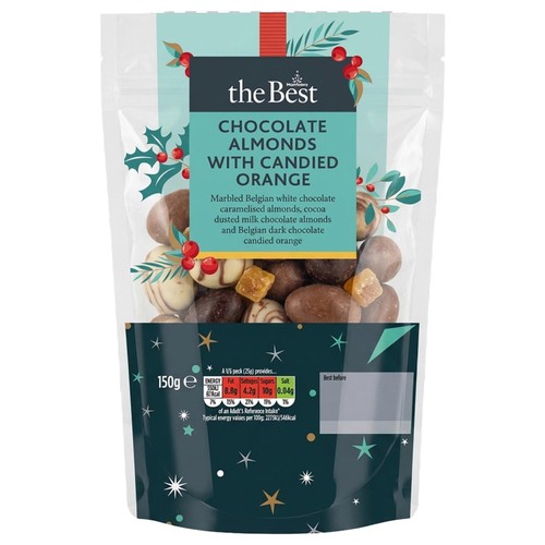 Morrisons The Best Chocolate Almonds With Candied Orange 150g