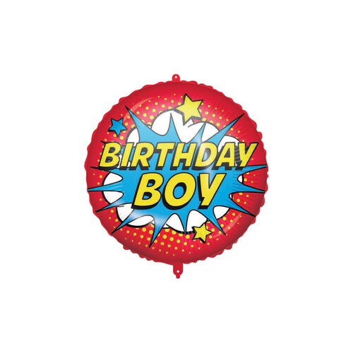 Decorata Standard Superhero Birthday Boy Foil Balloon