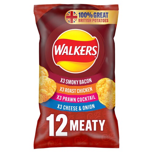 Walkers Meaty Variety Multipack Crisps 