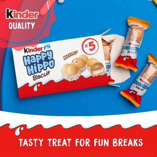 Kinder Happy Hippo Milk Chocolate & Hazelnut Biscuits Multipack