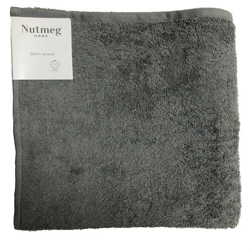 Nutmeg Home Mid Grey Bath Sheet 