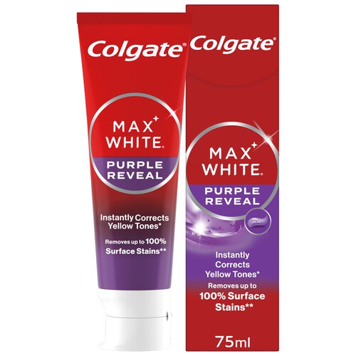 Colgate Max White Purple Reveal Teeth Whitening Toothpaste