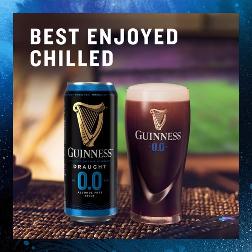 Guinness Draught Alcohol Free Stout Beer 0.0% vol Cans 10x440ml