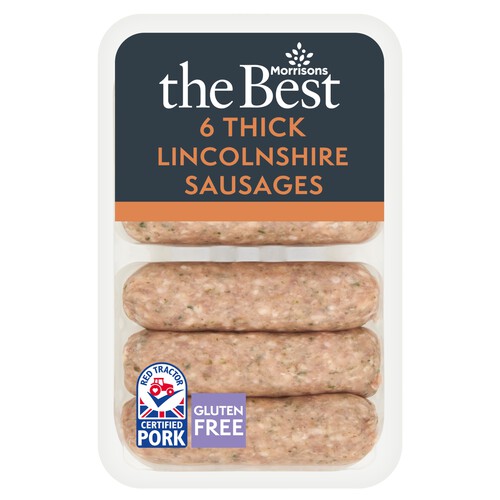 Morrisons The Best 6 Thick Lincolnshire Sausages