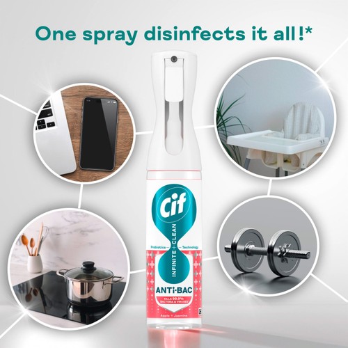 Cif Infinite Anti-Bac All In One Cleaner Reload Apple & Jasmine 280ml