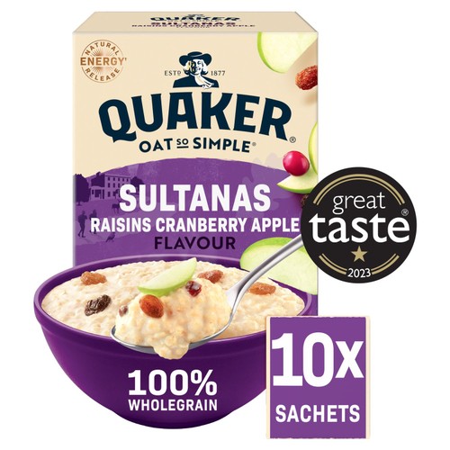 Quaker Oat So Simple Sultanas & Raisins Porridge Sachets 