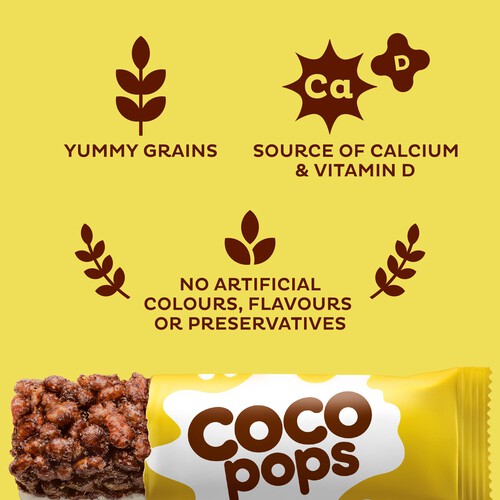 Kellogg's Coco Pops Chocolate Breakfast Cereal Bars 