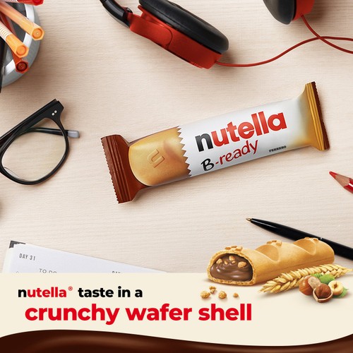 Nutella B-ready Chocolate & Hazelnut Wafer Biscuit Snack Bars Multipack