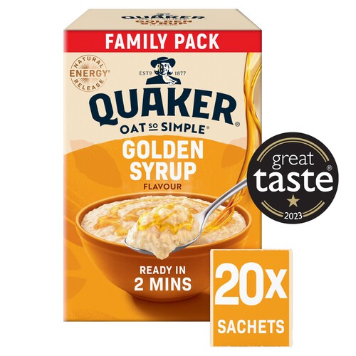 Quaker Oat So Simple Golden Syrup Big Pack Porridge Sachets