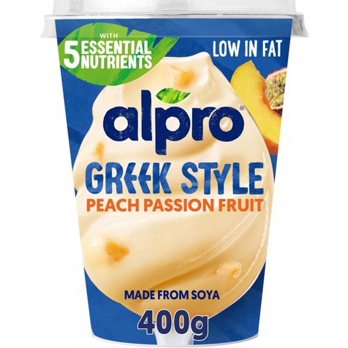 Alpro Creamy Greek Style Peach Passionfruit 400G