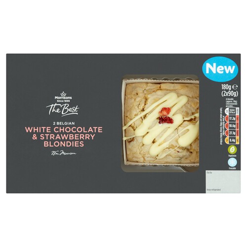 Morrisons The Best White Chocolate & Strawberry Blondie