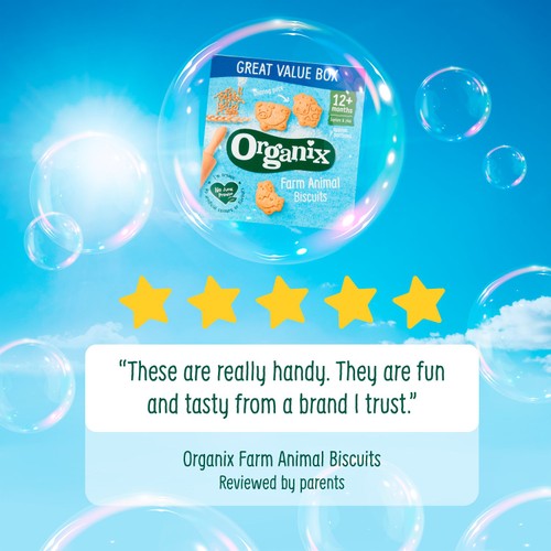 Organix Mini Organic Cheese Crackers Toddler Snack Multipack