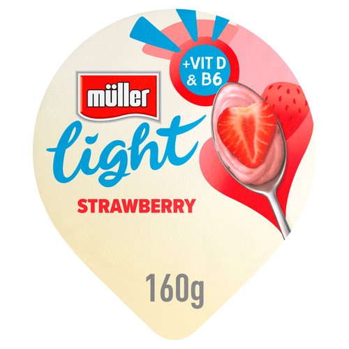 Muller Light Strawberry Fat Free Yogurt 160g