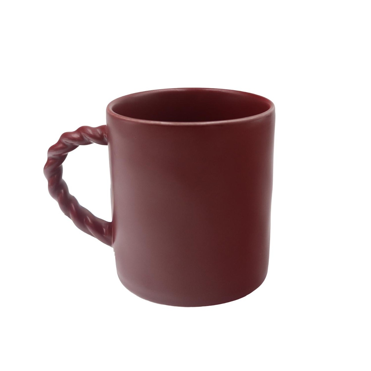 Nutmeg Home Knot Handle Mug Berry