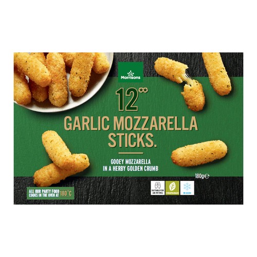 Morrisons 12 Garlic Mozzarella Sticks 180G