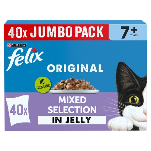 Felix Original Senior 7+ Mixed Selection In Jelly Wet Cat Food 