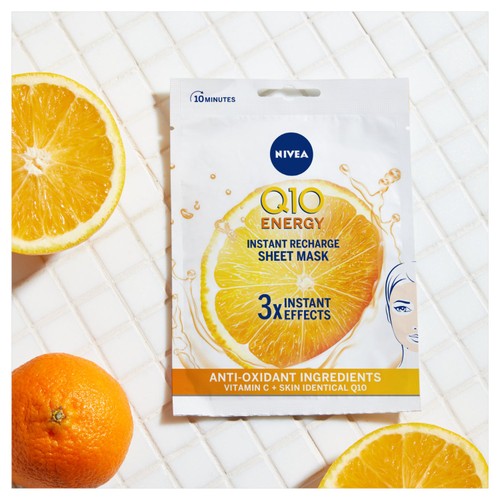 NIVEA Q10 Energy Instant Recharge Face Sheet Mask - 1 Sheet