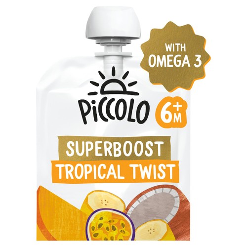 Piccolo Organic Superboost Banana Mango Coconut & Passionfruit 100g