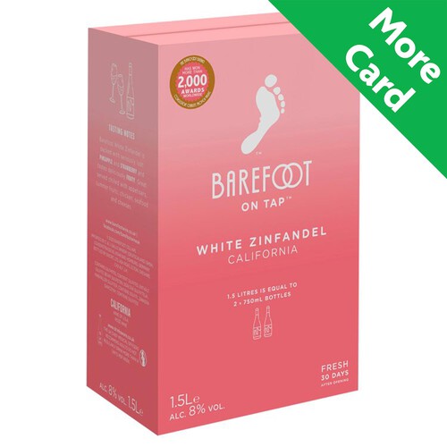 Barefoot On Tap White Zinfandel Rose Wine