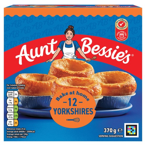 Aunt Bessie's 12 Bake at Home Yorkshire Puddings 370g
