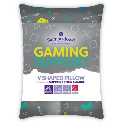 Slumberdown V-Shaped Gaming Support Pillow