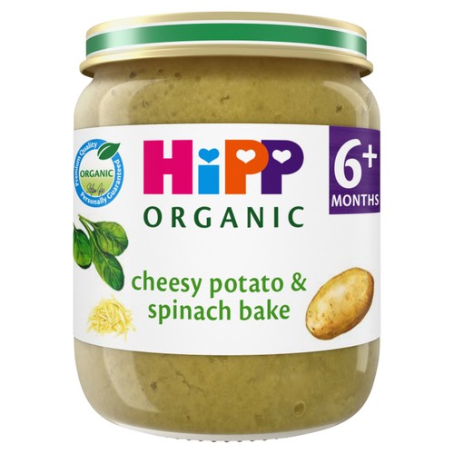 HiPP Organic Cheesy Potato & Spinach Bake Baby Food Jar 6+ Months 125g