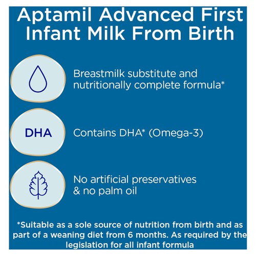 Aptamil Advanced 1 First Baby Milk Formula Liquid Ready to Feed from Birth