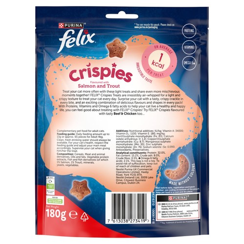 Felix Crispies Cat Treats Salmon & Trout